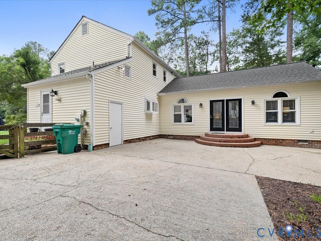 9630 Goneway Drive, Henrico, VA 23238 Patio off of Family room with storage shed to the left.
