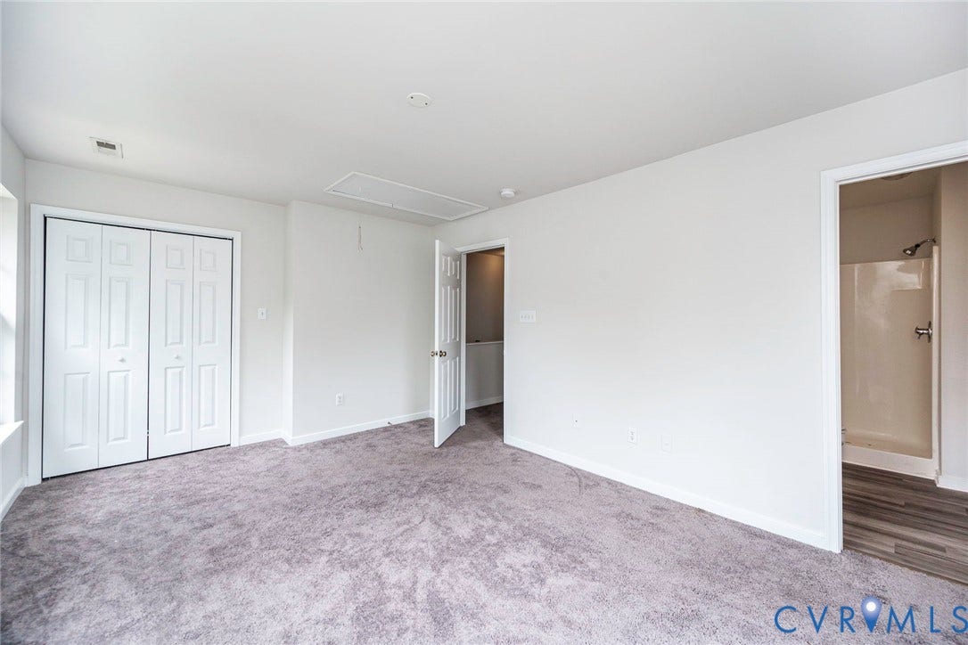 2802 Goyne Terrace, Chester, VA 23831 Carpeted room featuring a double bi-fold closet, white walls, and recessed lighting