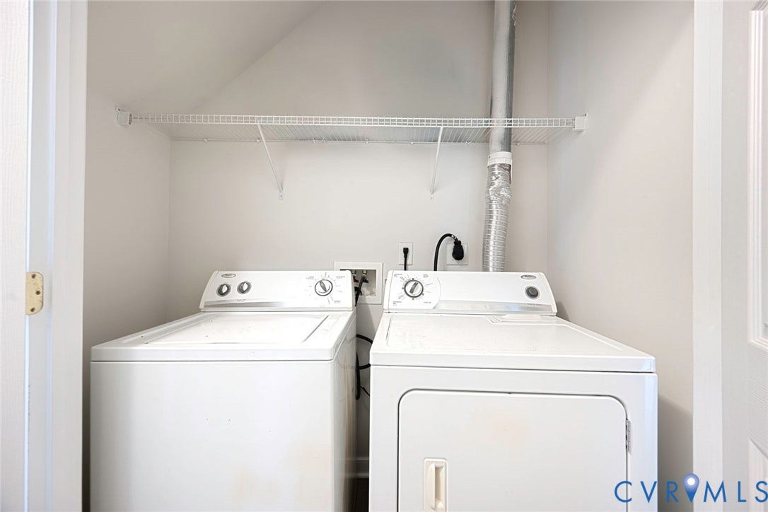 2802 Goyne Terrace, Chester, VA 23831 Dedicated laundry area featuring a white wire shelving unit