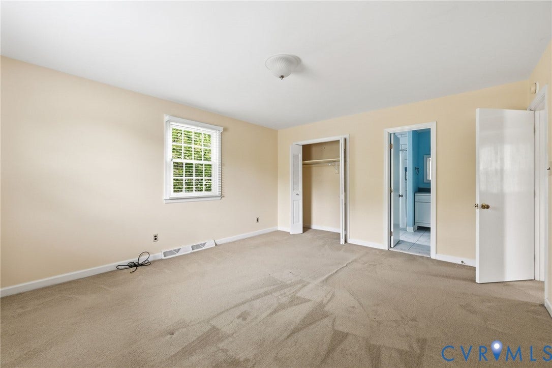 3737 Perthshire Lane, Colonial Heights, VA 23834 Primary bedroom with access to the closet and bathroom
