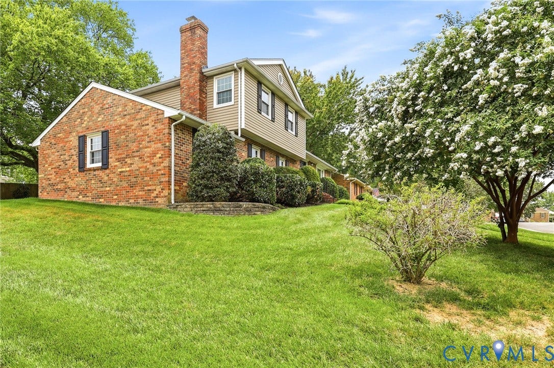 3737 Perthshire Lane, Colonial Heights, VA 23834 Side view with rear loading garage in the foreground
