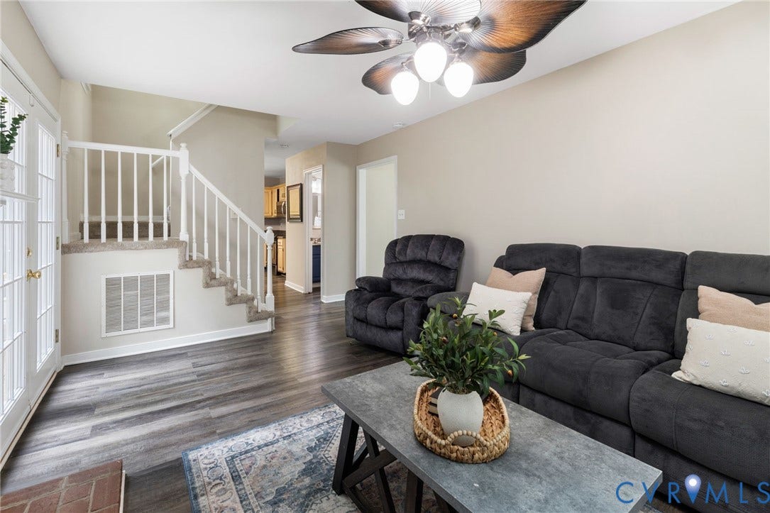 11017 Corryville Road, Brandon, North Chesterfield, VA 23236 LVP floor, sky light, vaulted ceiling, glass French doors leading on to deck
