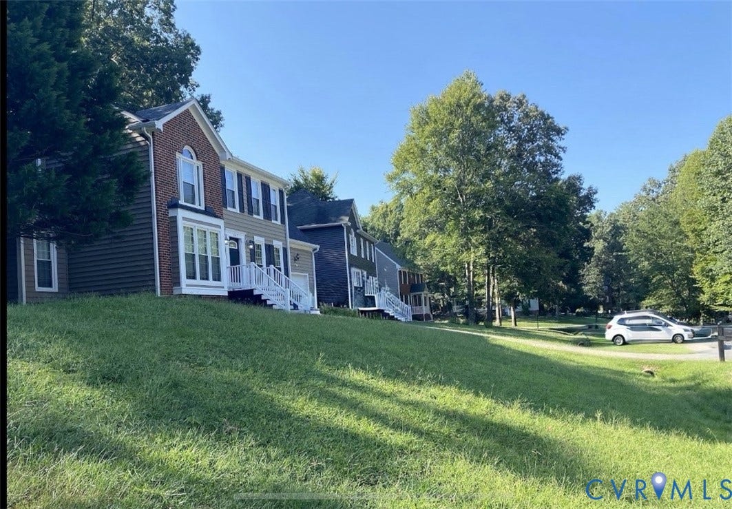 11017 Corryville Road, Brandon, North Chesterfield, VA 23236 Grade of the front yard