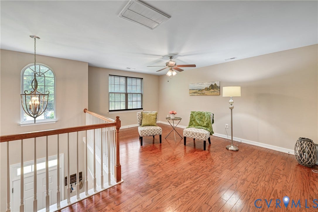 519 N Timber Tribe, Lake Anna, Mineral, VA 23117 Spacious landing area featuring wood flooring