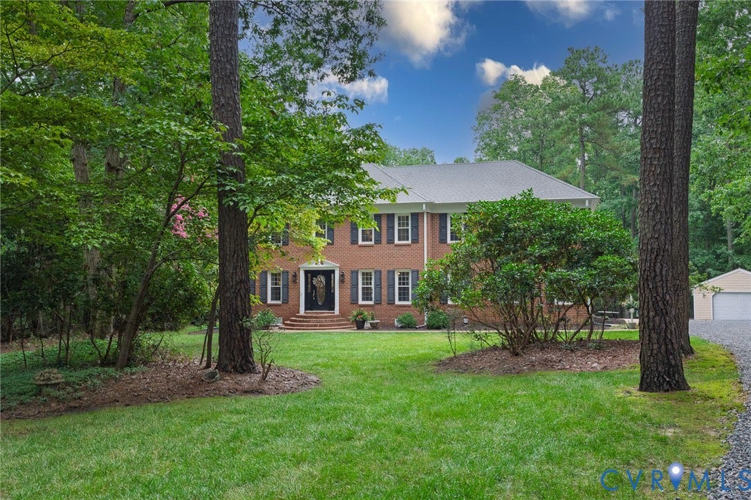 14301 Creek Stone Drive, Chesterfield, VA 23838 Brick exterior home set among mature trees
