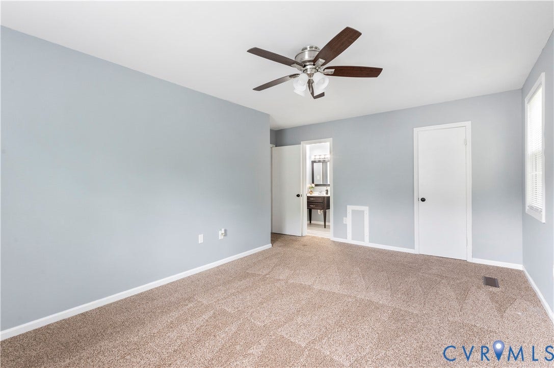 908 Winterstick Place, Highland Springs, VA 23223 Spacious room with neutral carpet flooring