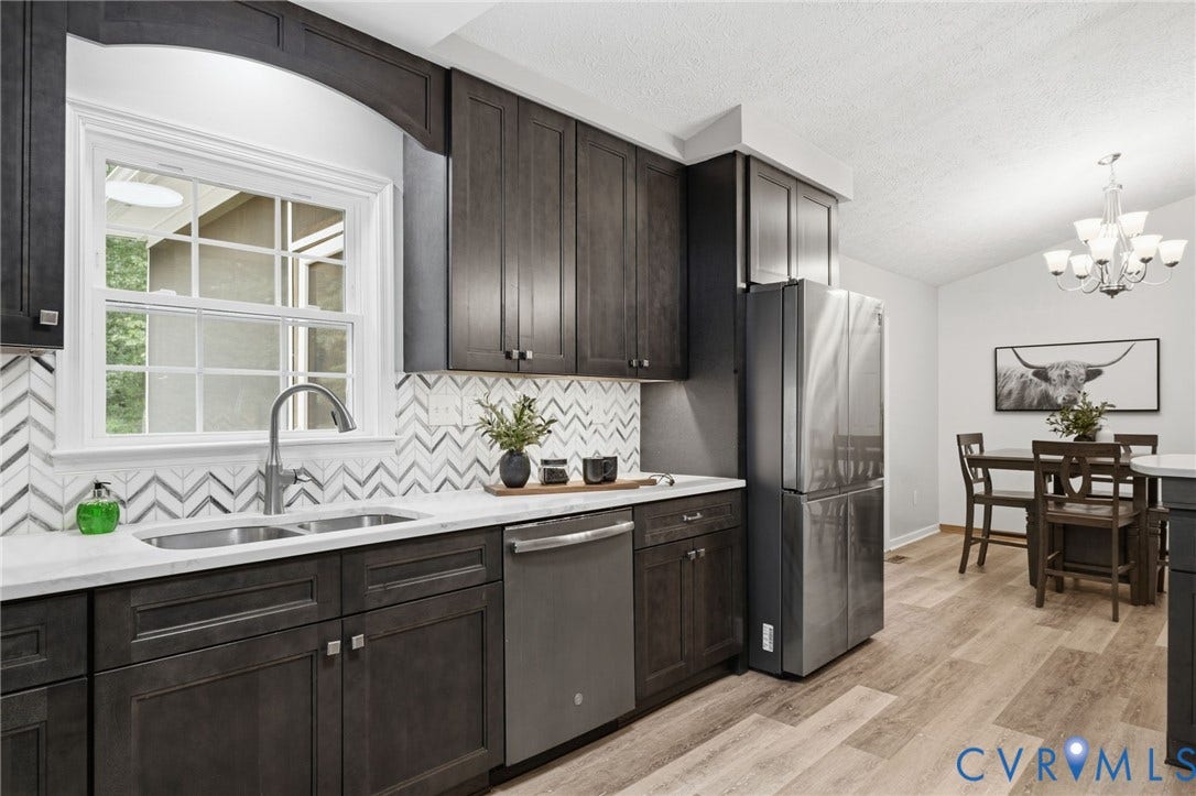 2231 Red Lane Road, Powhatan, VA 23139 Featuring a stainless steel dishwasher, oversized sink w/elegant faucetry, & under-cabinet lighting, this workspace blends everyday convenience w/refined style.