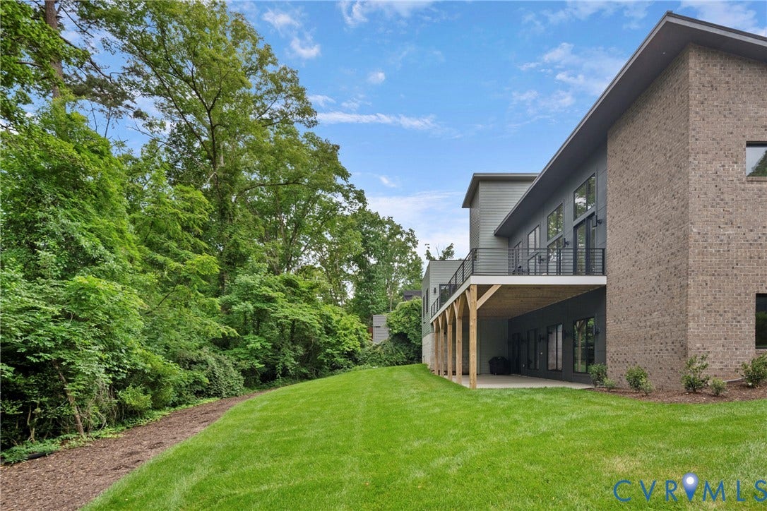 7301 Riverside Drive, Richmond, VA 23225 Contemporary exterior with varied facade materials including brick and vertical siding