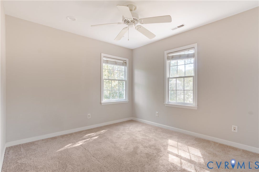 Spacious second bedroom on second floor