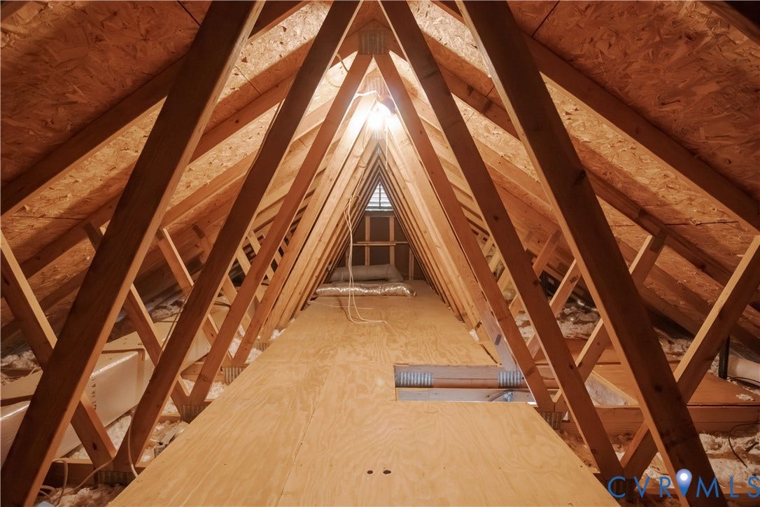 Need storage? Tons of room for stuff in pull down attic!