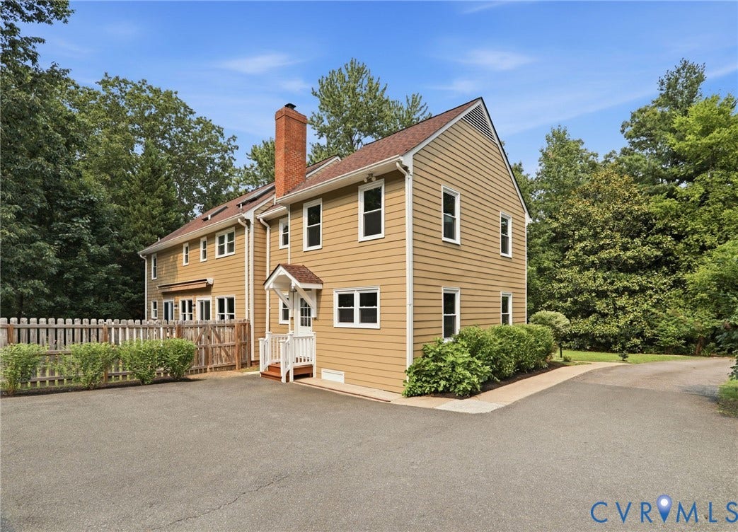 2904 Old Gun Rd W, Old Gun, Midlothian, VA 23113 Two-story residence featuring light brown siding and white trim windows