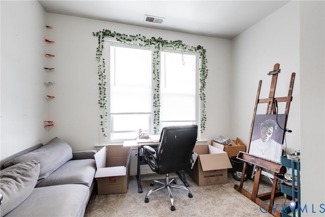 204 Welford Street, Barton Heights, Richmond, VA 23222 Room featuring light-colored carpet flooring and white walls