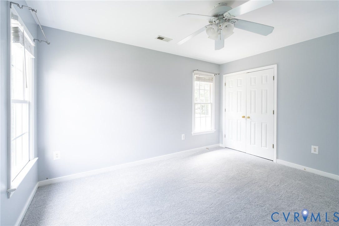 4805 Saddleridge Court, Saddleridge At Twin Hickory, Glen Allen, VA 23059 Spacious room featuring light gray wall paint and light gray carpeting