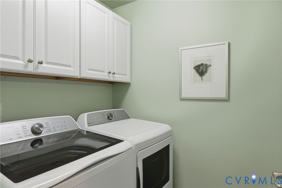 10653 Braden Parke Drive, Midlothian, VA 23832 White upper cabinetry with brushed nickel pulls