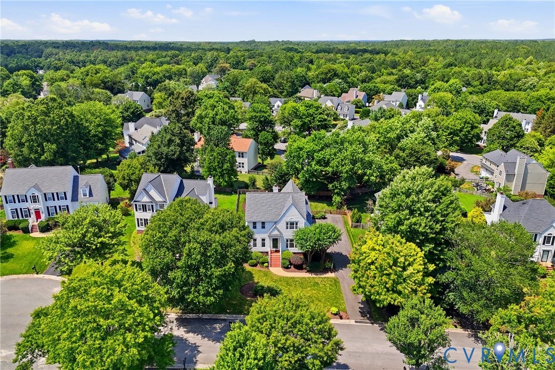 6212 Winsted Court, Wyndham, Glen Allen, VA 23059 Bird's Eye View of the Neighborhood