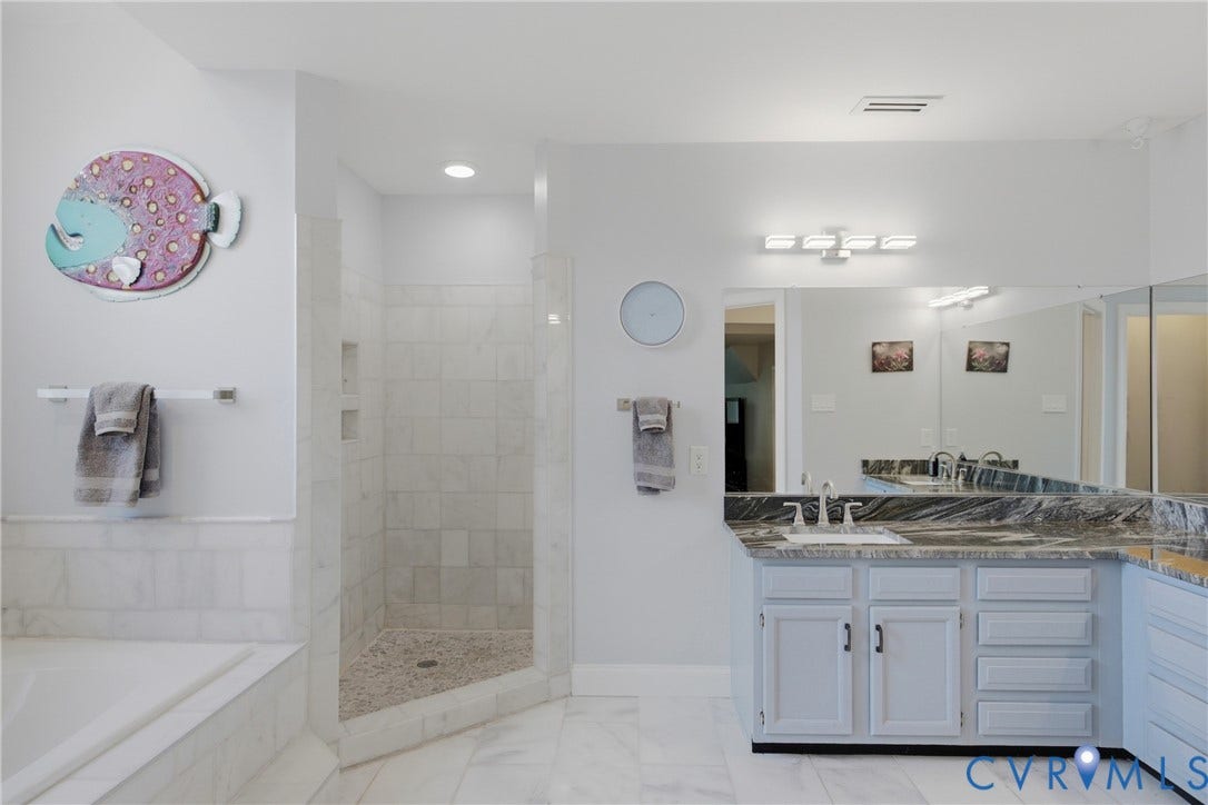6212 Winsted Court, Wyndham, Glen Allen, VA 23059 Marble Floors and Shower, Granite Counter Tops and a Soaking Tub