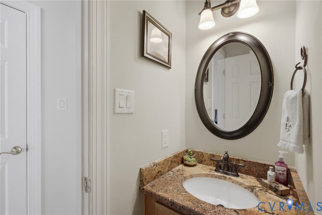6212 Winsted Court, Wyndham, Glen Allen, VA 23059 Half Bath on the 1st floor