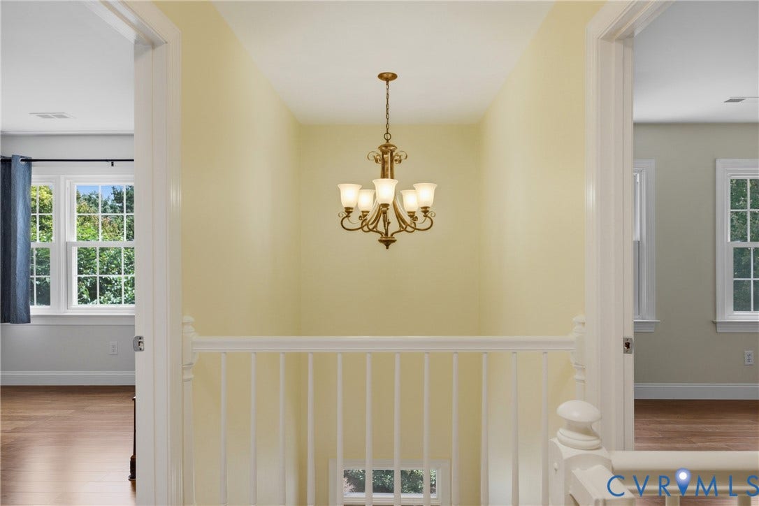 6212 Winsted Court, Wyndham, Glen Allen, VA 23059 The Chandelier over the Foyer Entrance