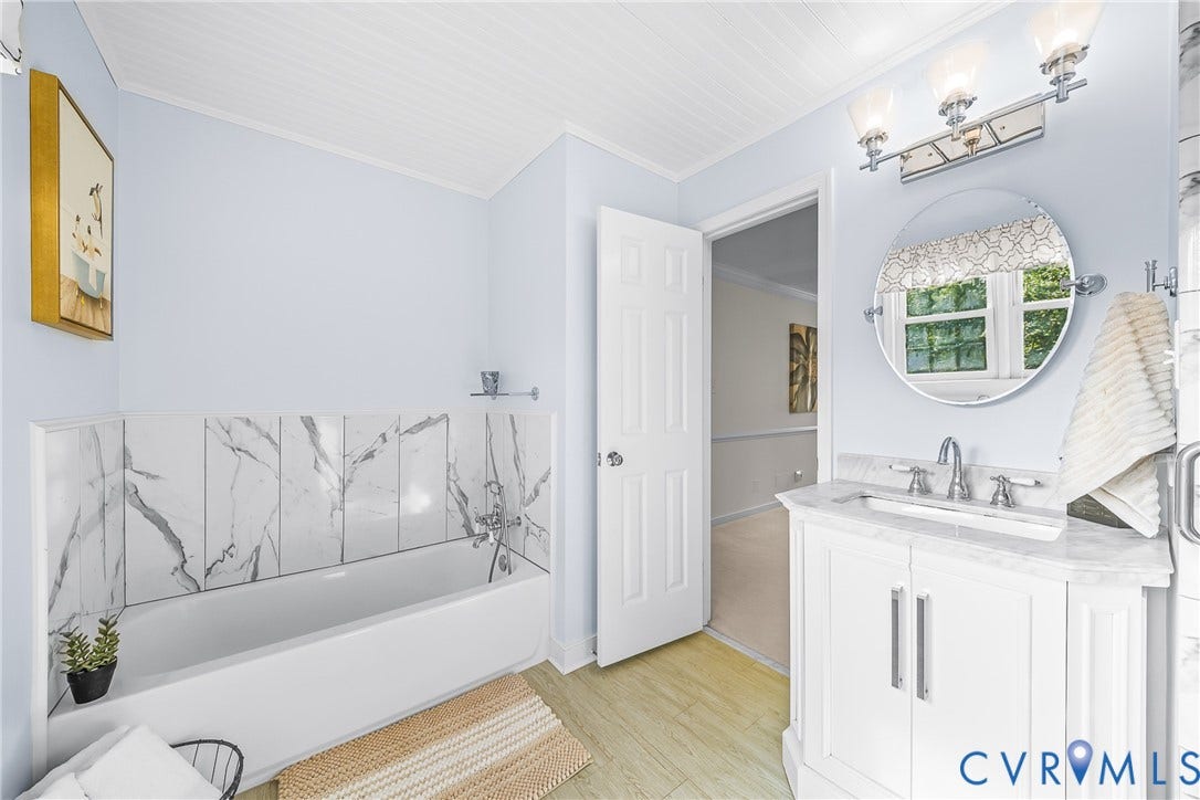 Renovated with Tile, Stand-up shower and tub