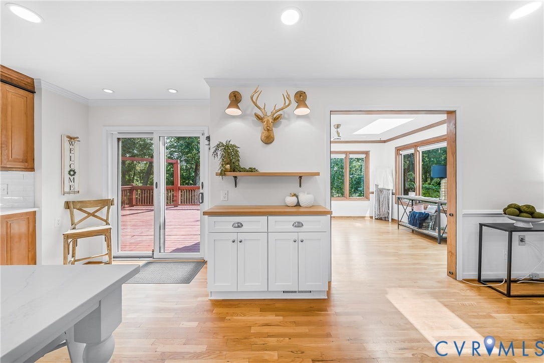 Open Floor Concept of Family Room and Kitchen