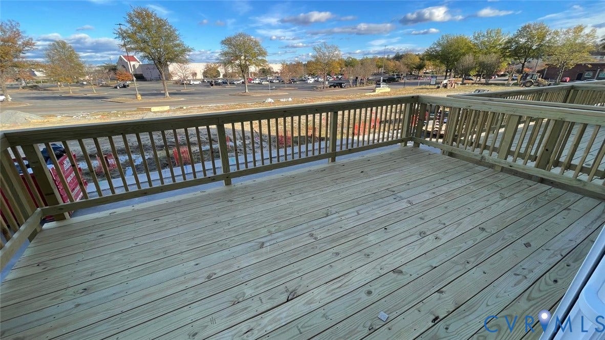 View of wooden deck