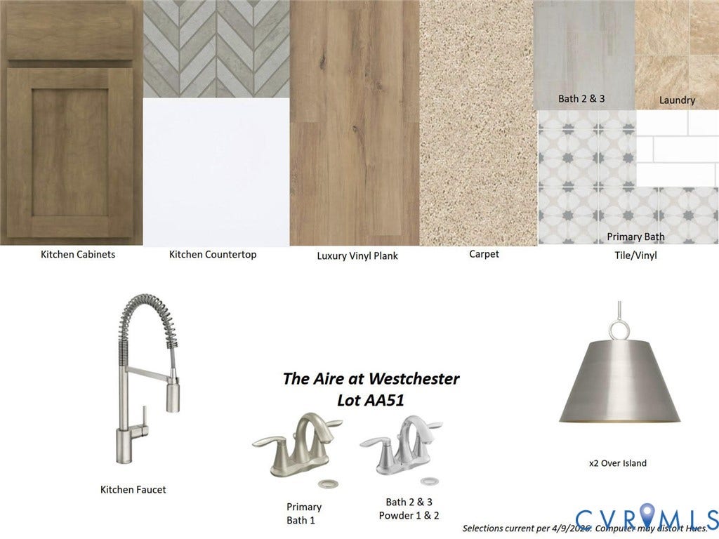 16120 Esteem Way, Midlothian, VA 23113 Collage shows design finishes in the home.