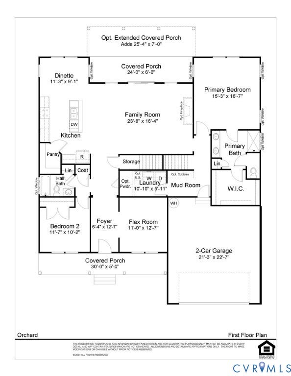 1367 Meadow Grove (Lot 2) Drive, Meadow Grove, Powhatan, VA 23139 First Floor Standard Plan. Updated
plan April '26