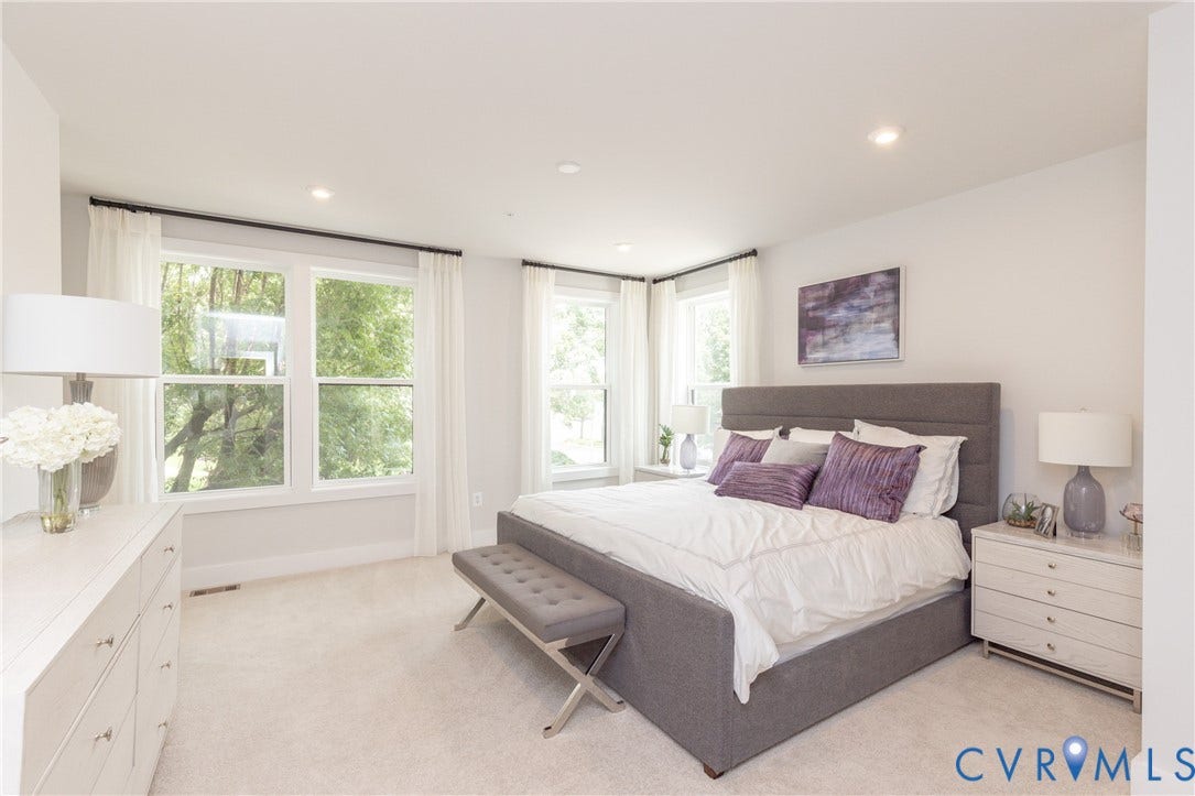 1041 N Lombardy Street, #A, Carver Square, Richmond, VA 23220 Bright interior space featuring recessed lighting and plush carpet flooring