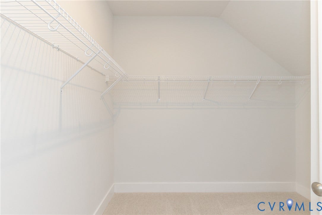 1041 N Lombardy Street, #A, Carver Square, Richmond, VA 23220 Walk-in closet featuring wire shelving, white walls, light-colored carpeting, and white baseboards