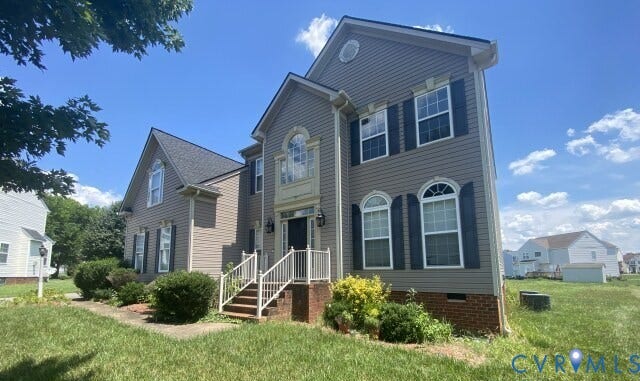 6521 Oakland Chase Place, Henrico, VA 23231 Two-story residence featuring a prominent central entrance with an arched window above