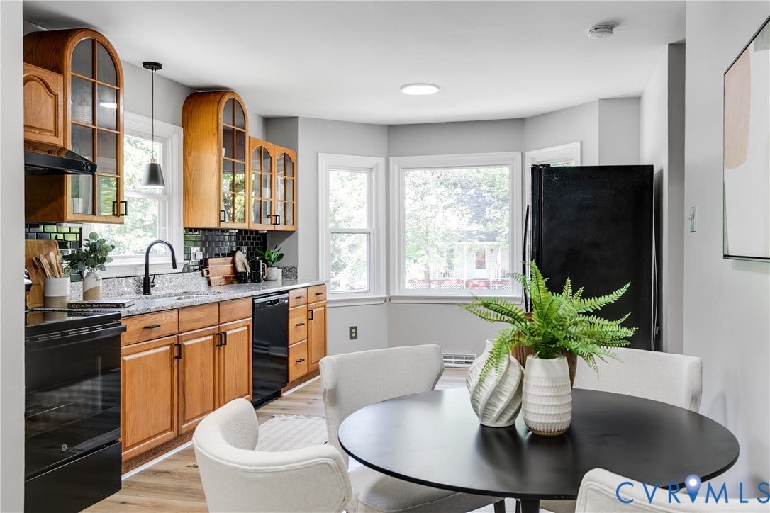 2825 Ashley Glen Drive, Henrico, VA 23233 Eat-in kitchen with new vinyl plank flooring.