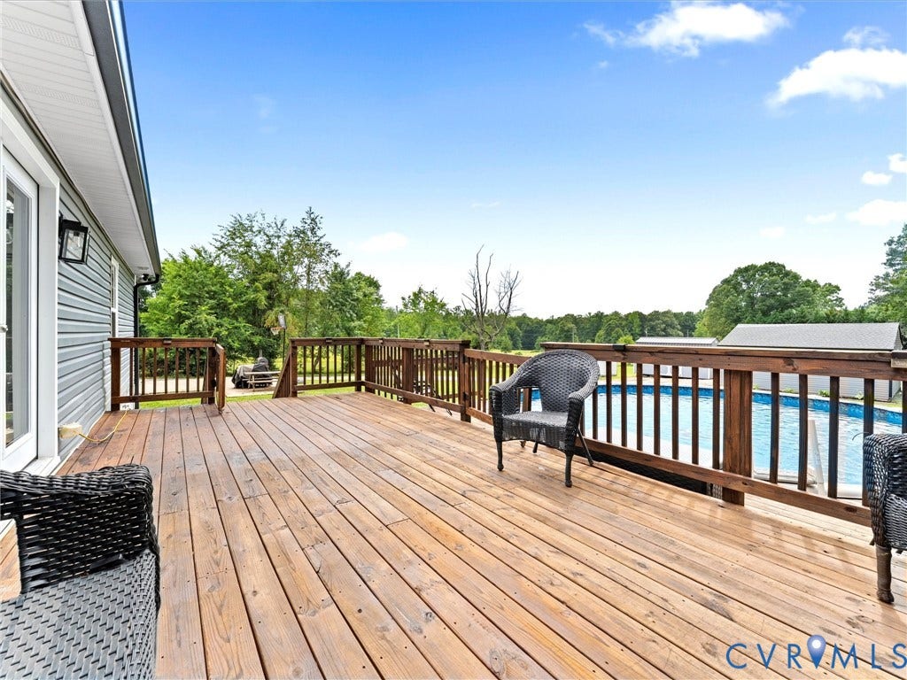 3573 Jefferson Landing Road, Powhatan, Powhatan, VA 23139 Rear Deck newly stained