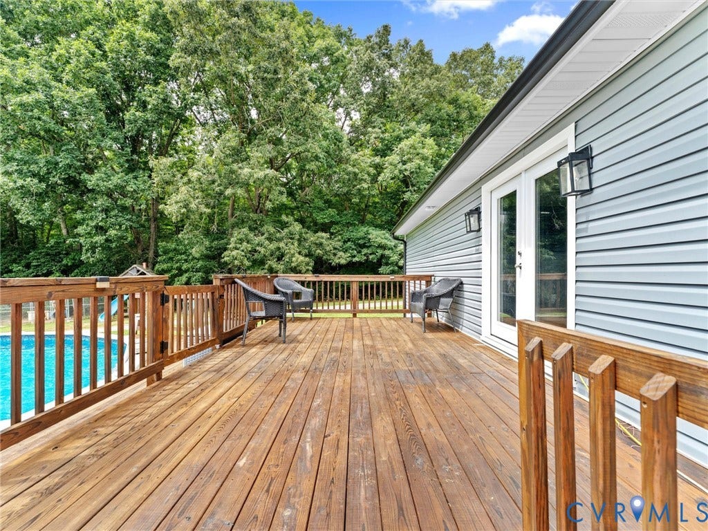 3573 Jefferson Landing Road, Powhatan, Powhatan, VA 23139 Rear Deck newly stained