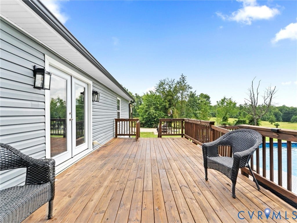 3573 Jefferson Landing Road, Powhatan, Powhatan, VA 23139 Rear Deck newly stained
