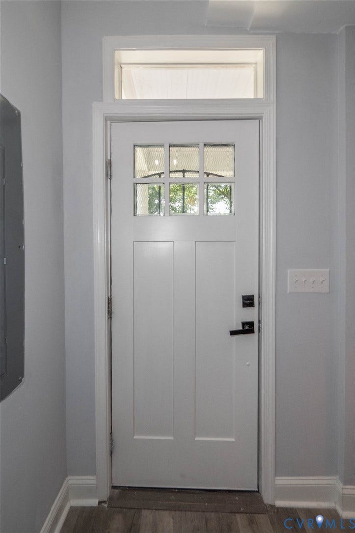 1209 N 22nd Street, Church Hill, Richmond, VA 23223 Entry door with upper glass panels and transom window