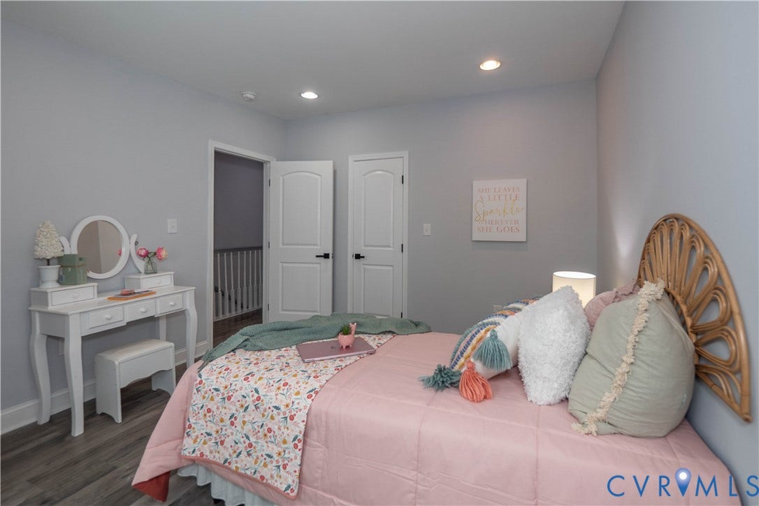 1209 N 22nd Street, Church Hill, Richmond, VA 23223 Spacious room with recessed lighting and wood-finish flooring