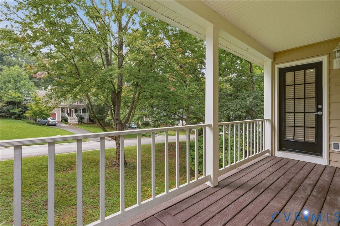 Side of the wrap-around porch