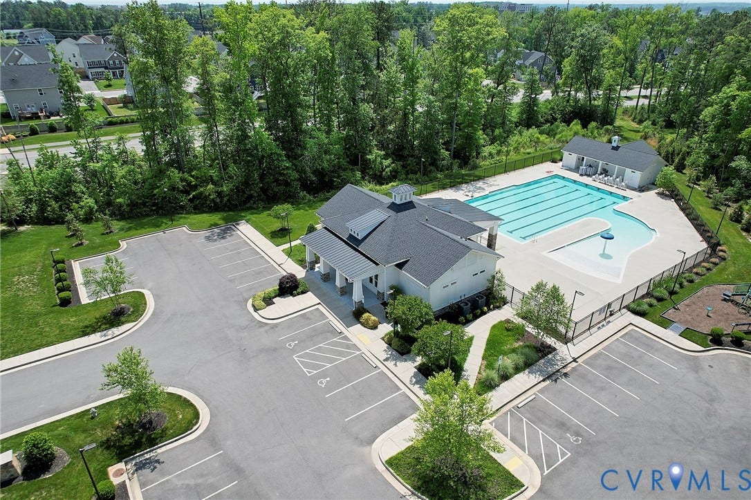 4535 Paxton Glen Court, 3W120, Glen Allen, VA 23059 Community building with a lap pool, recreational pool, and extensive paved parking