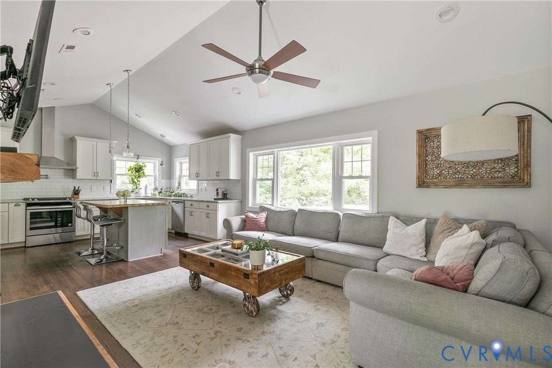 4549 Arrowhead Road, Stratford Hills, Richmond, VA 23235 Vaulted ceilings add to the open layout, creating an inviting, airy feel.