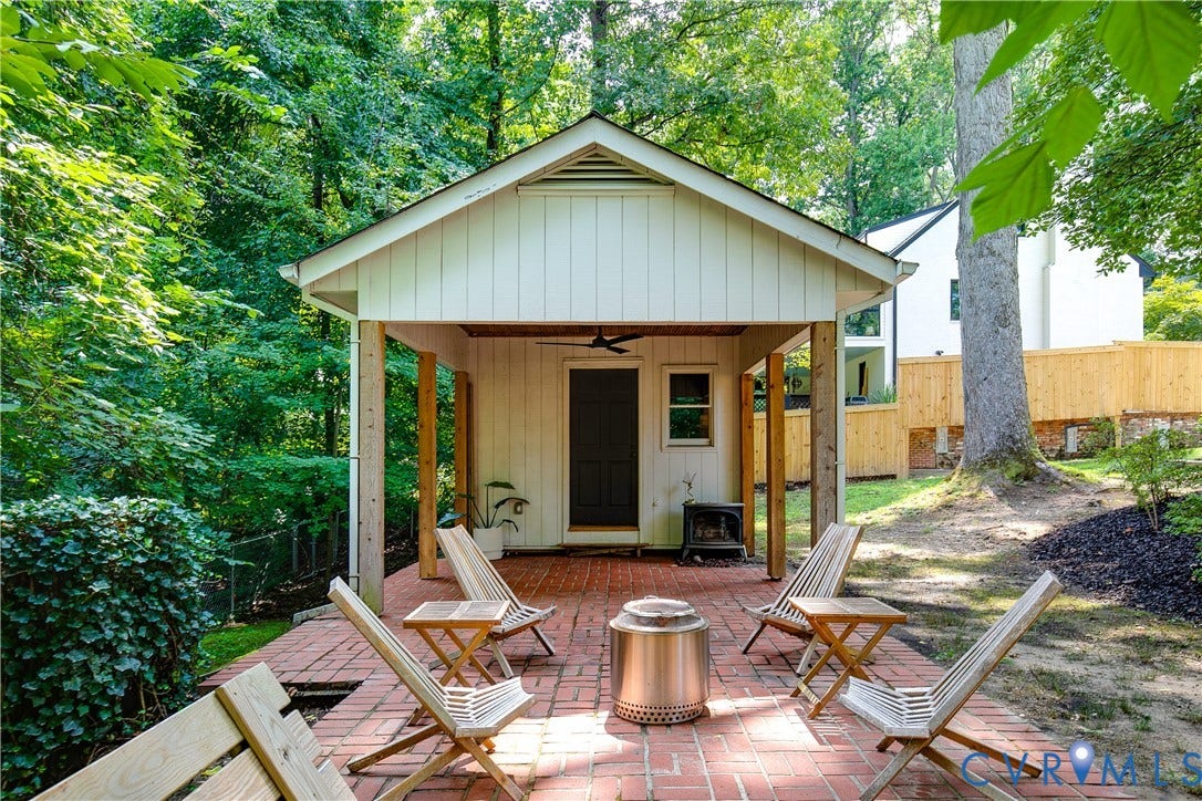4549 Arrowhead Road, Stratford Hills, Richmond, VA 23235 The beautiful paver patio leads you into the covered ADU and is the perfect spot to roast some marshmallows.