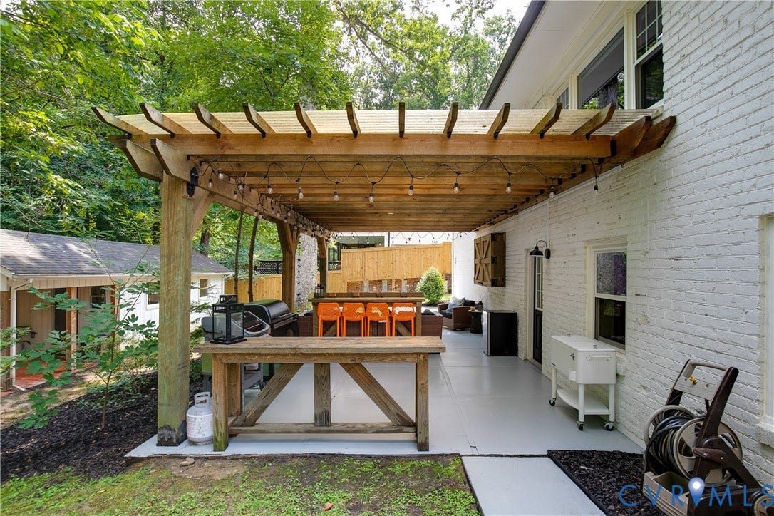 4549 Arrowhead Road, Stratford Hills, Richmond, VA 23235 The main 25x15 covered patio makes it easy for friends and family to gather.