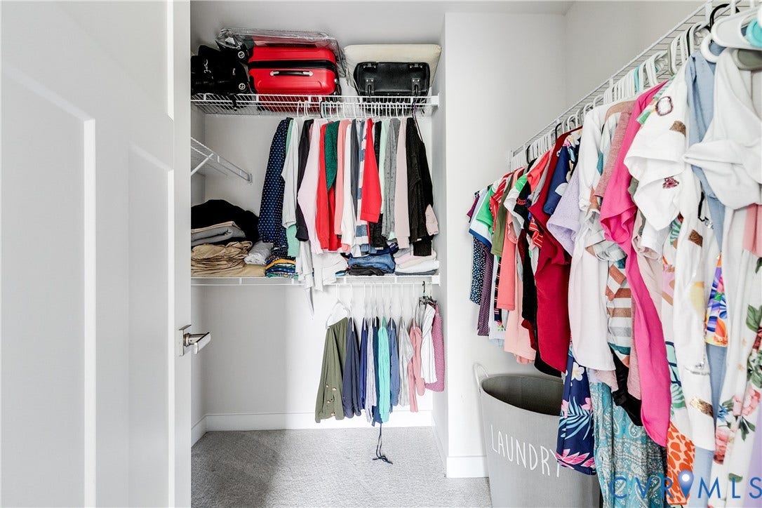 18301 Sagamore Drive, Hampton Pointe, Moseley, VA 23120 Walk-in closet featuring white wire shelving