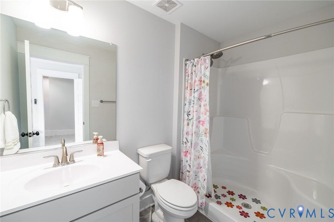 10508 Goosecross Way, Stag's Leap/ Stag's Trail, Hanover, VA 23116 Upper office/ landing featuring plush carpeting, light gray walls, a white paneled door, and white trim