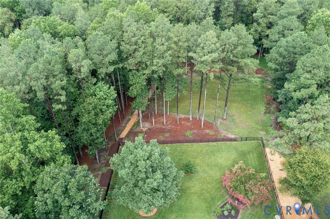 12124 Glen Kilchurn Drive, Chesterfield, VA 23838 Expansive property featuring dense mature trees and a manicured lawn