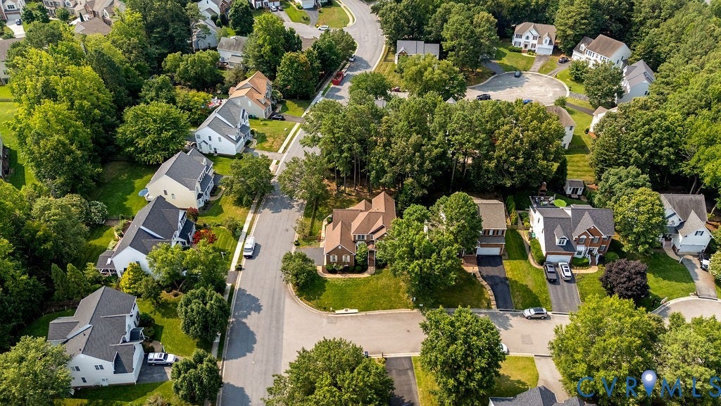 5316 Lemoore Drive, Glen Allen, VA 23059 Residential street with mature trees and established landscaping