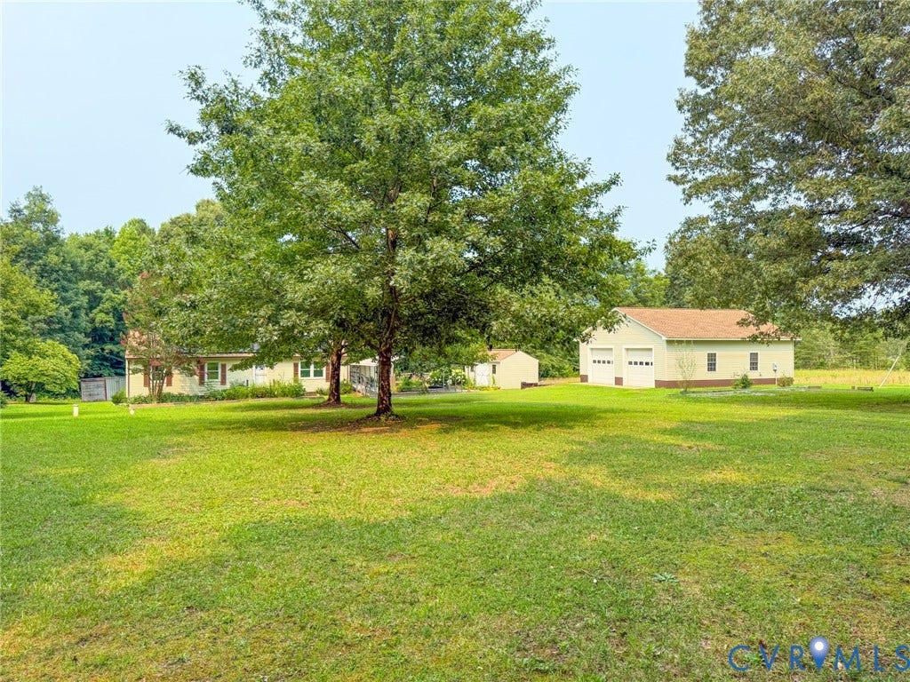 6688 Old Buckingham Road, Powhatan, VA 23139 Expansive green lawn with mature trees