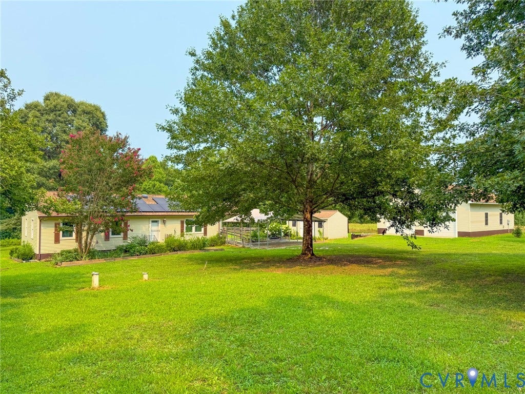 6688 Old Buckingham Road, Powhatan, VA 23139 Expansive green lawn with mature shade trees