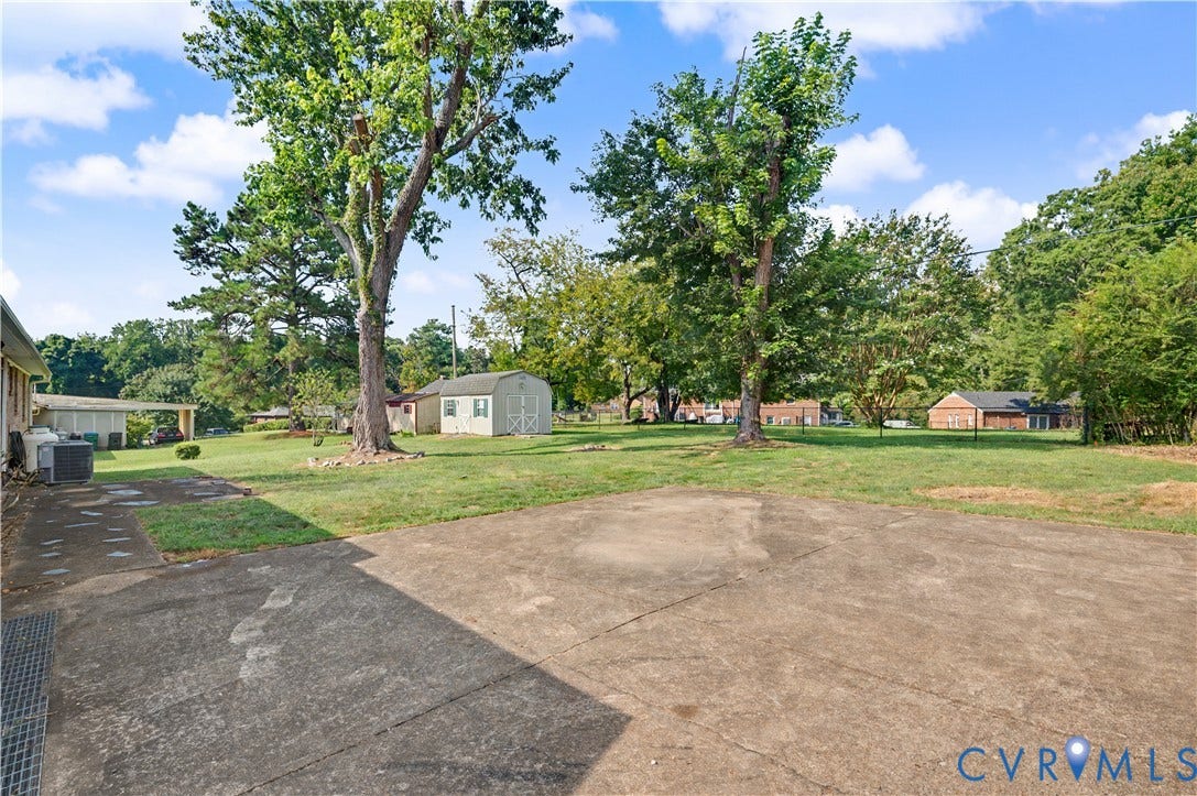 3600 Bathgate Road, Richmond, VA 23234 View of backyard from garage entrance