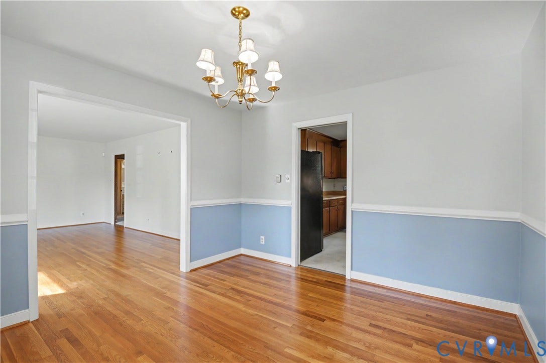 3600 Bathgate Road, Richmond, VA 23234 View from dining room to living room and kitchen