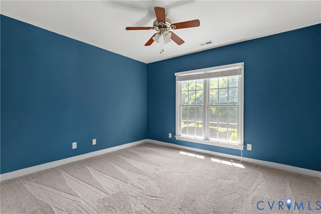 5009 Sadler Place Terrace, Glen Allen, VA 23060 Bedroom Four with large closet and ceiling fan